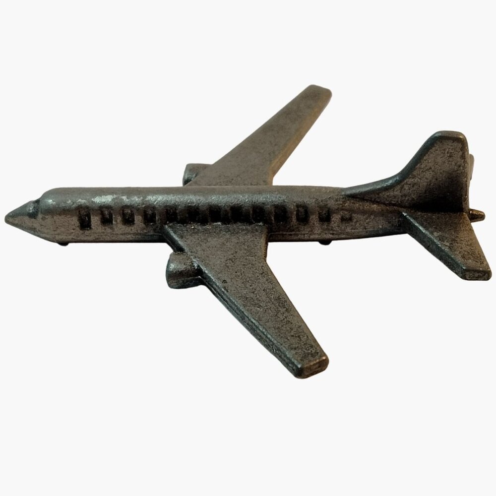 Monopoly Jet Plane Replacement Piece Here Now Vintage Metal Airplane Figurine